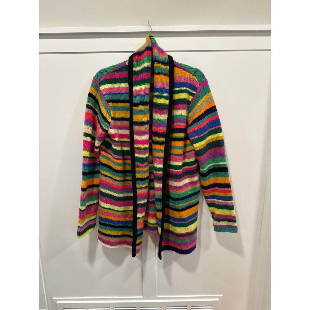 The Elder Statesman Jolly Striped Cashmere Cardigan Size S